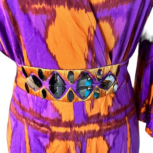 Allegra Hicks Purple and Orange Silk Jersey Dress 4 - Picture 3 of 12